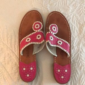 Jack Rogers Pink and White Sandal sz8